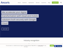 Tablet Screenshot of ancoris.com